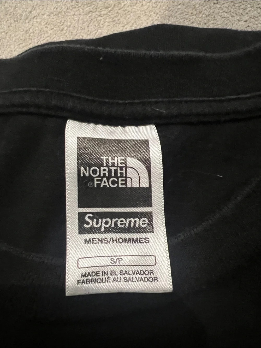 The North Face SUPREME Black Short-Sleeve Crewneck Tee